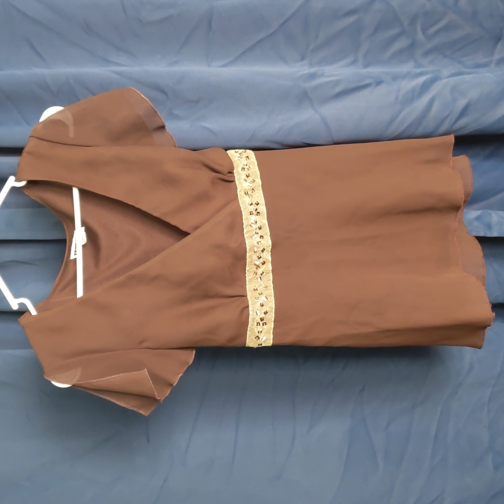 Brown and Gold top